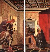 BELLINI, Giovanni Angel Announcing and Virgin Announciated uiol oil painting reproduction